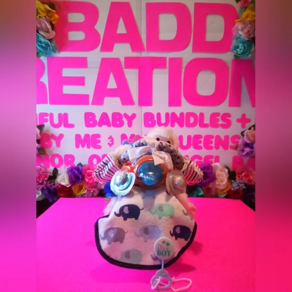 #159👉🏼MOTORCYCLE DIAPER CAKE ("FOR A BABY BOY") - Picture 7 of 9